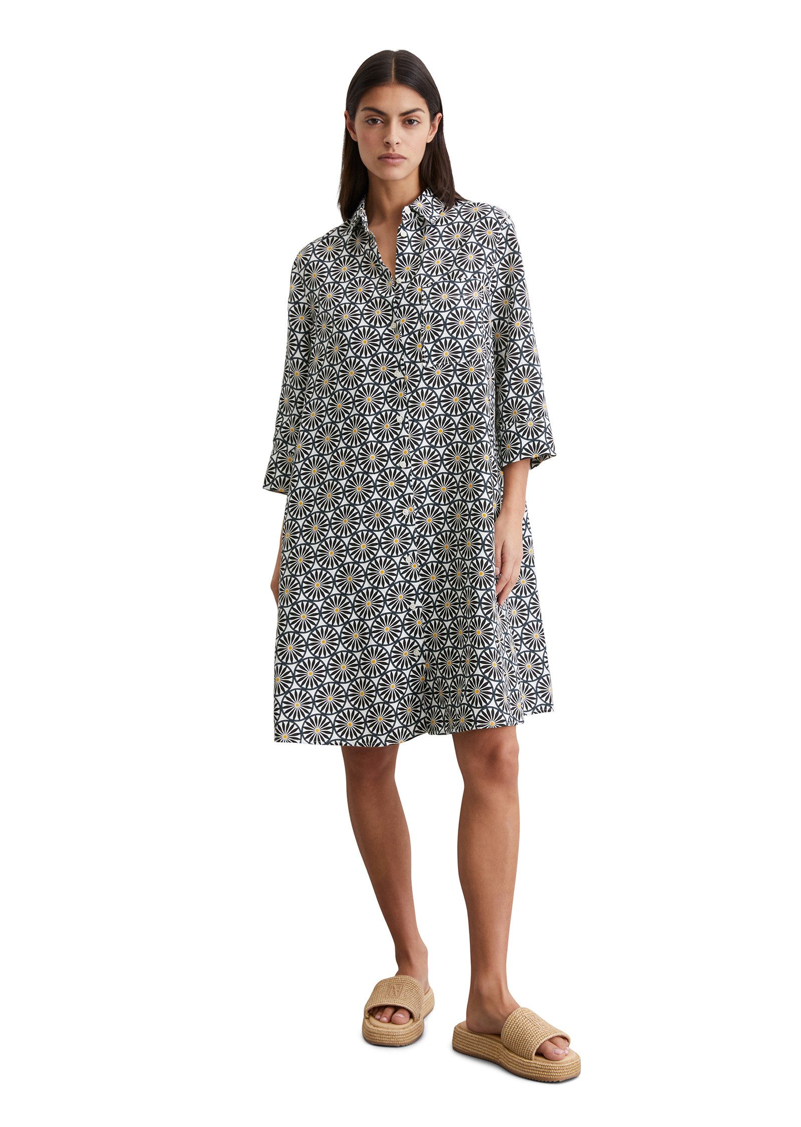 Marc O'Polo Midikleid mit Print-Muster