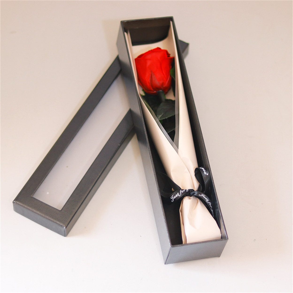 Kunstblume Ewige Rose Konservierte Echte Rose in Geschenkbox Geschenk Für Frauen, MOPUEA, Echte Rose langlebig pflegefrei dekorativ verpackt – Bild 4 von 5