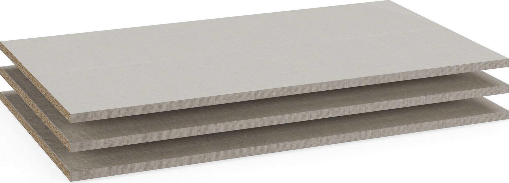 rauch Einlegeboden Zubehör für Rauch-Schränke Garderobe Kleiderschrank Schrank (inklusive Befestigungselemente), 3er-Set Breite 88 cm, Tiefe 45 cm MADE IN GERMANY