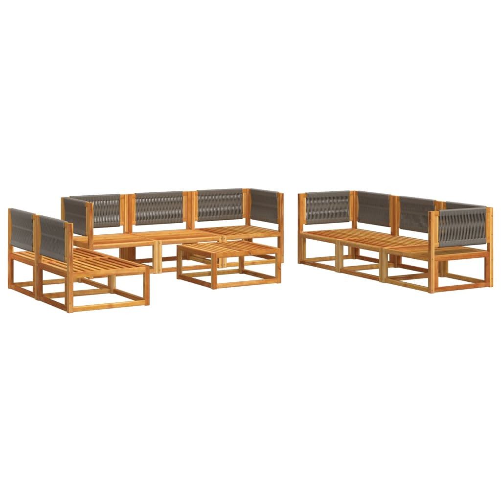 vidaXL Loungesofa 9-tlg. Garten-Sofagarnitur mit Kissen günstig online kaufen