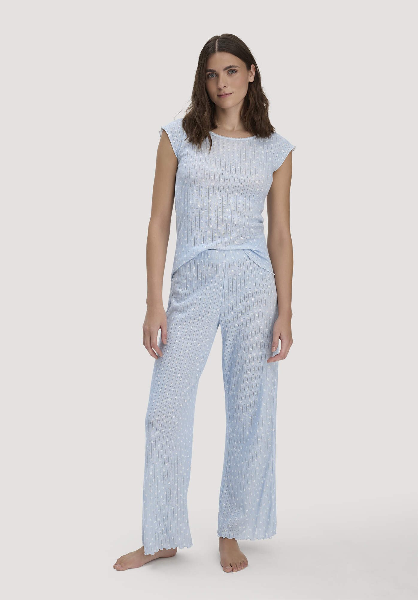 Hessnatur Pyjamahose PURE COTTON aus reiner Bio-Baumwolle (1-tlg)