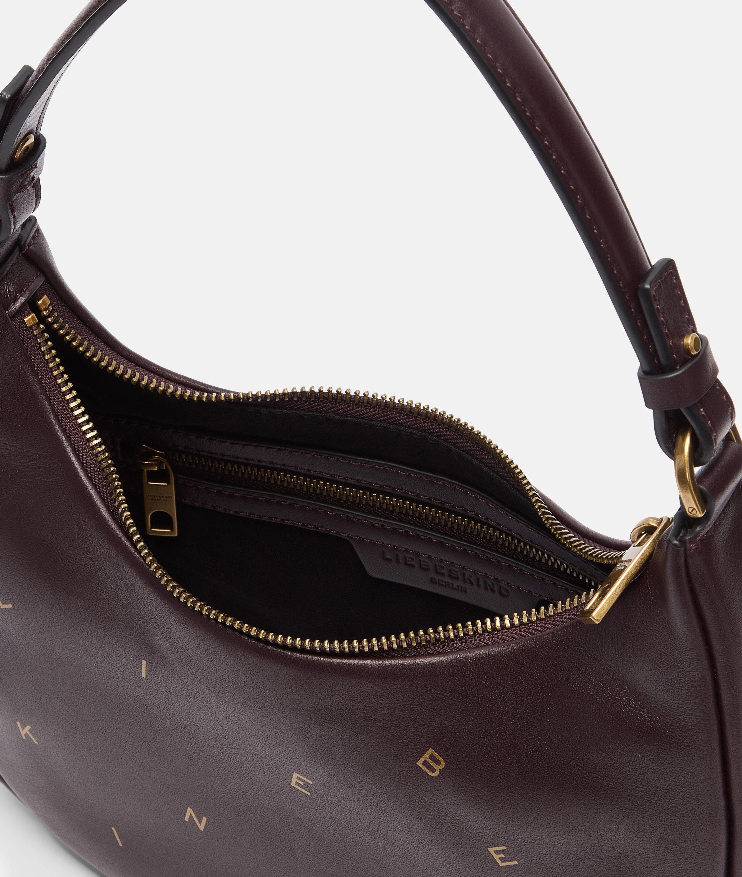 Liebeskind Berlin Schultertasche Dancing Letters Hobo XS, Kleine Tasche aus Nappaleder