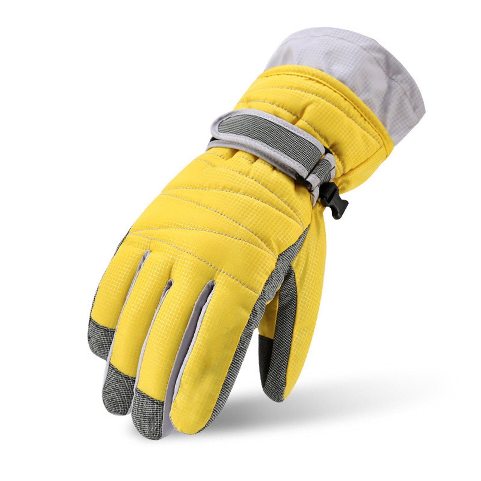 Handschuhe Blusmart Tech Radfahren Winter Wasserdichte Unisex Skihandschuhe yellow Winddichte