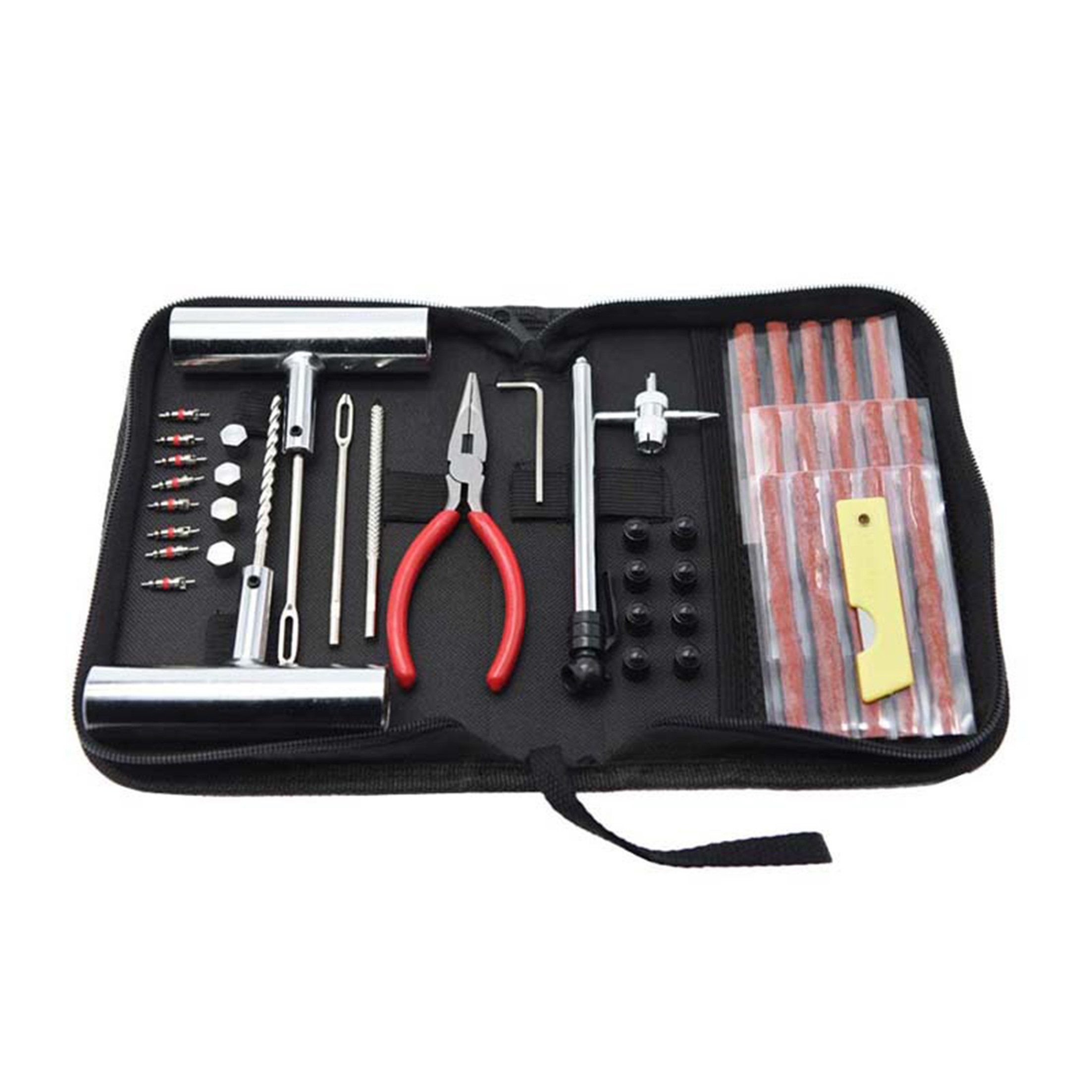 KINSI Reifen-Reparaturset 46‑tlg. Autoreifen‑Reparaturset,Komplettes Reparaturwerkzeug, Set, 46-St., für Vakuumreifen, Auto & Motorrad