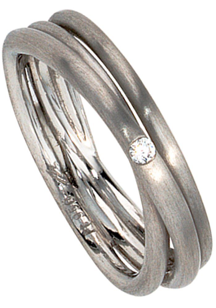 Damen Schmuck JOBO Fingerring Ring mit Diamant, 950 Platin