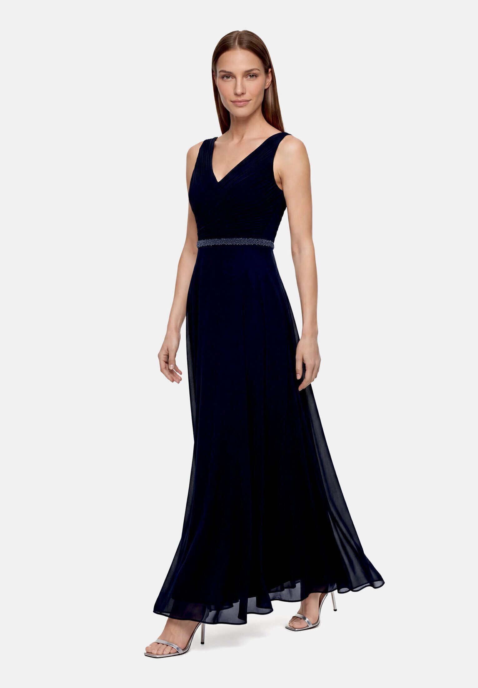 Vera Mont Abendkleid Damen mit Plissee Dekoelemente