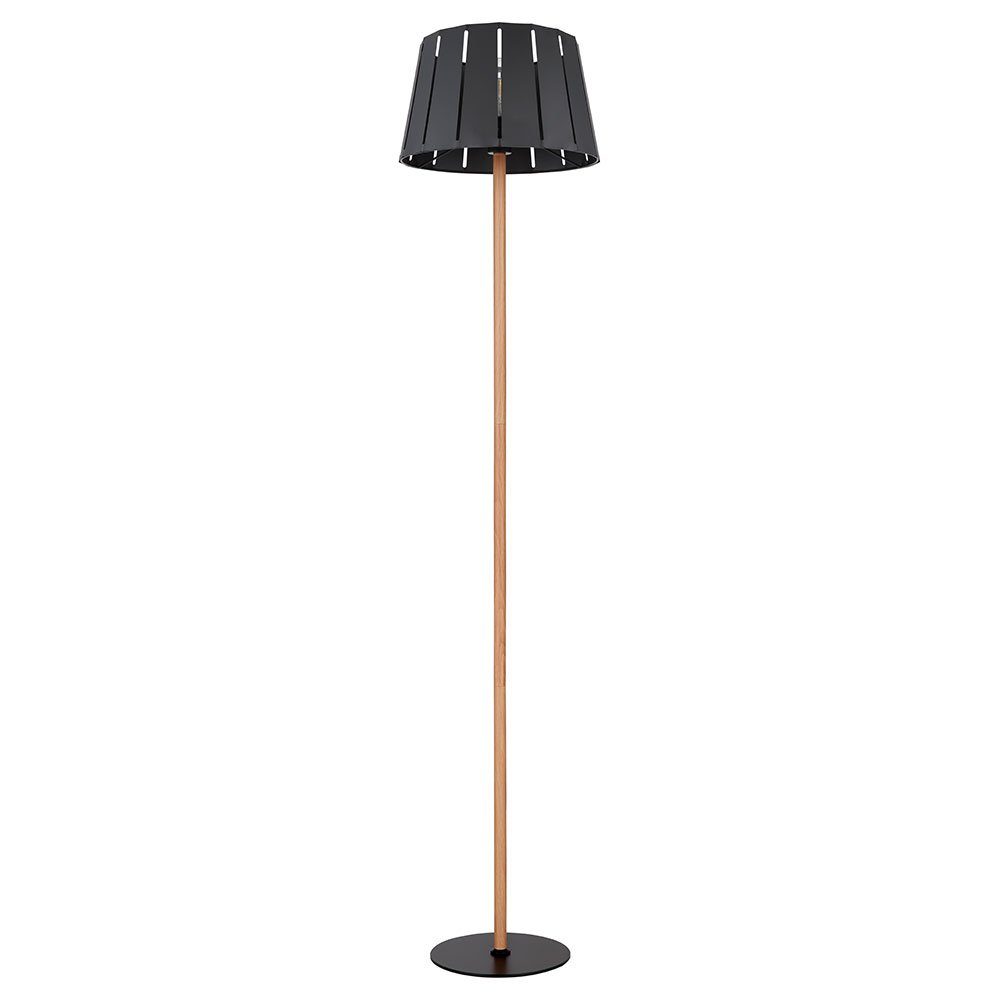 Globo Stehlampe, H Stehlampe Leuchtmittel 160 Holzoptik cm Warmweiß, inklusive, Stehleuchte Deckenfluter Wohznzimmerlampe