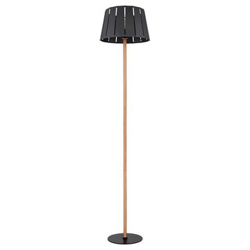 Globo LED Stehlampe, Leuchtmittel nicht inklusive, Stehlampe Stehleuchte Deckenfluter Wohnzimmerlampe Holzoptik H 160 cm