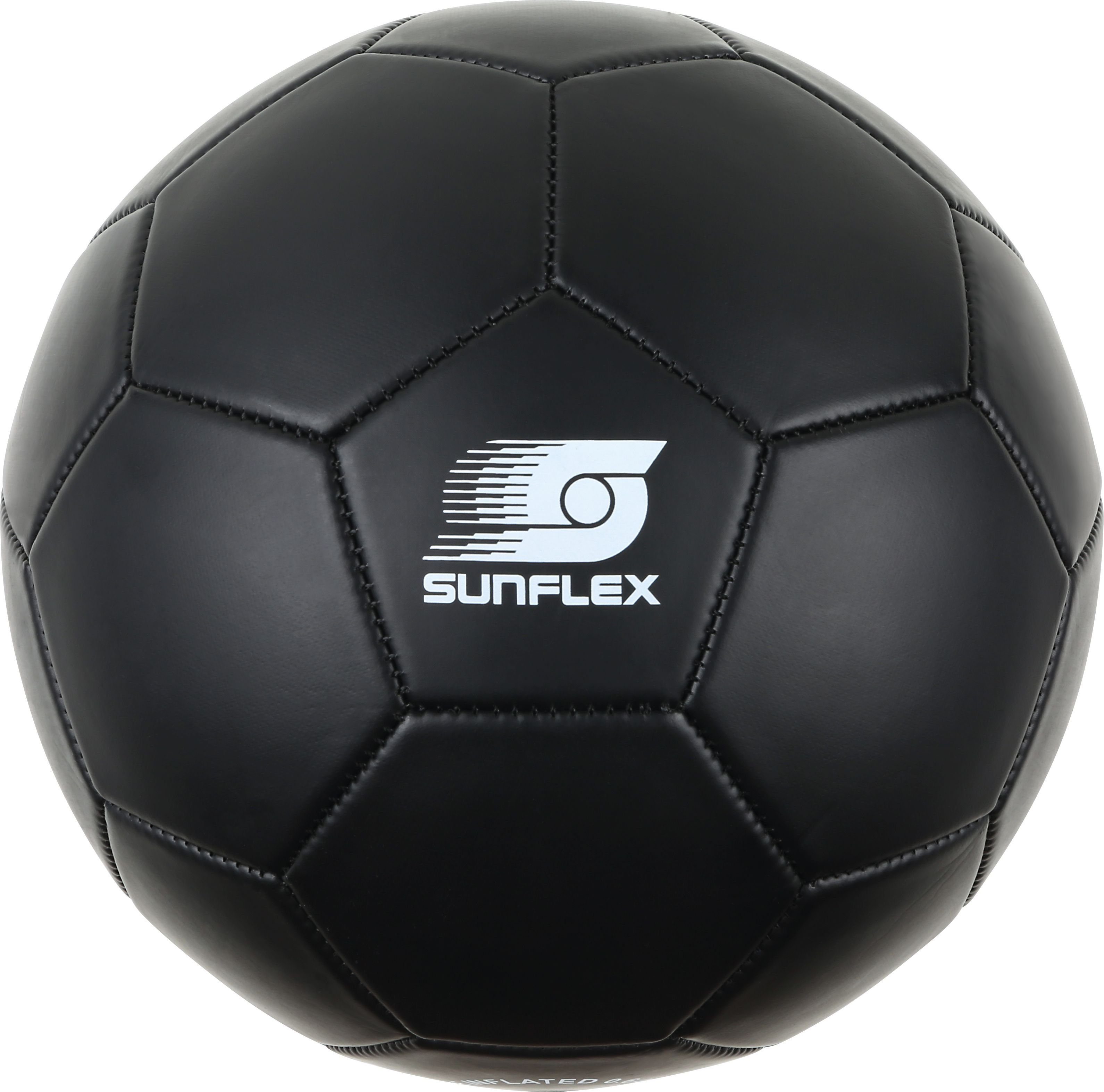 Sunflex Fußball Soccerball Black, Fußball Beachball Funball Fangen Werfen