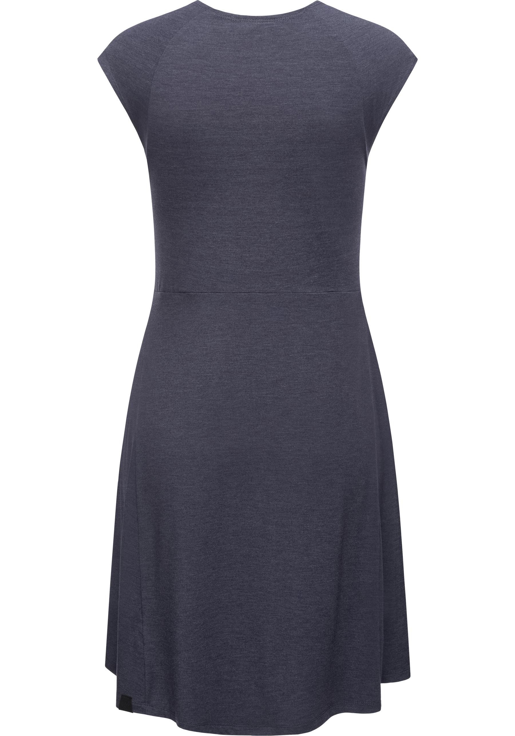 Ragwear Jerseykleid Comfrey Solid stylisches Sommerkleid mit tiefem V-Ausschnitt