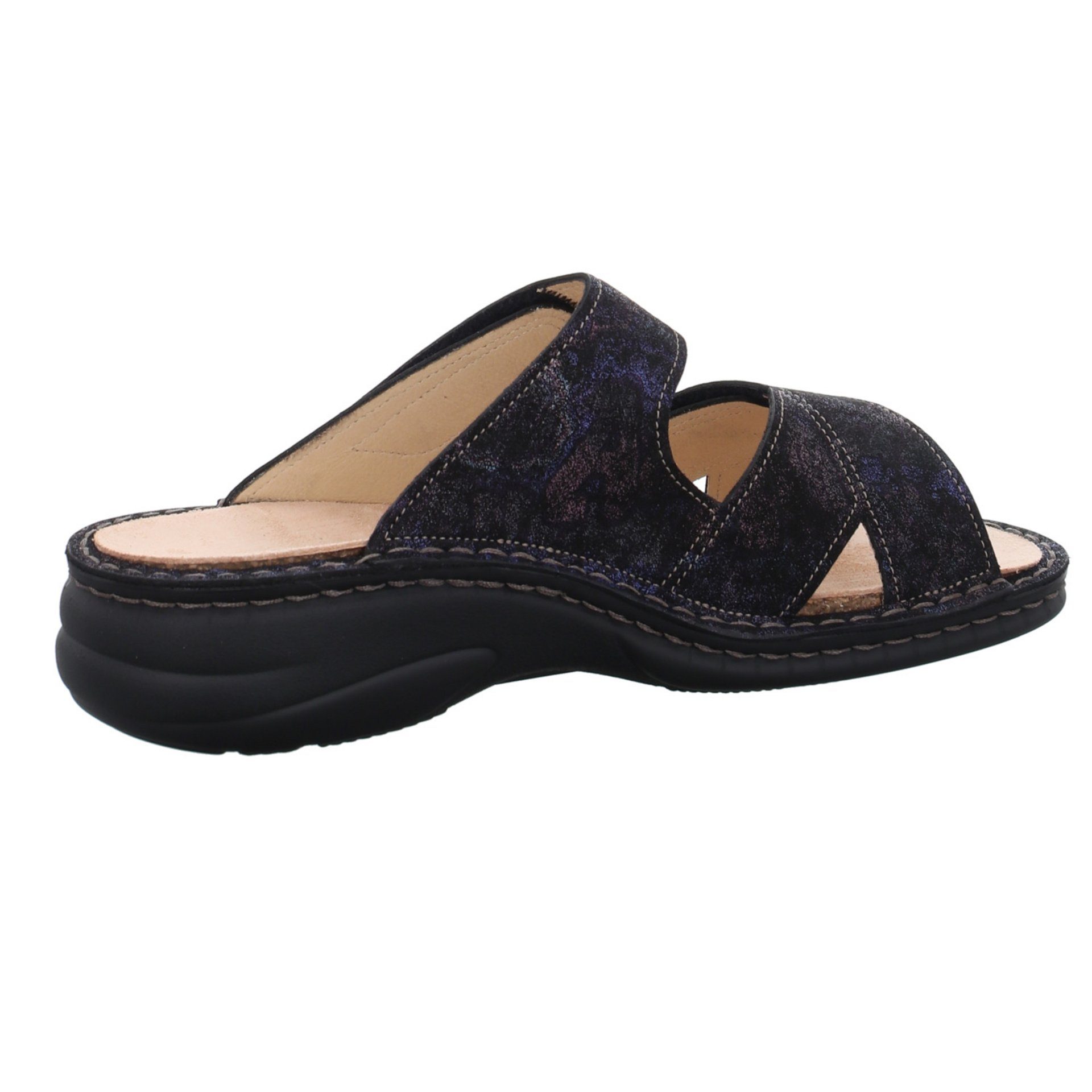 Finn Comfort Damen Pantoletten Sandalen Nubukleder Pantolette multi Pantolette Melrose