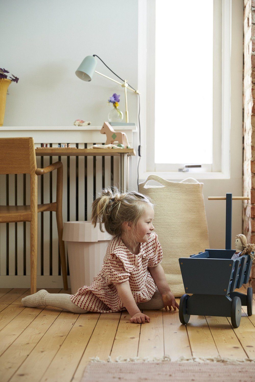 Kids Concept Bollerwagen Handwagen blau Carl Larsson