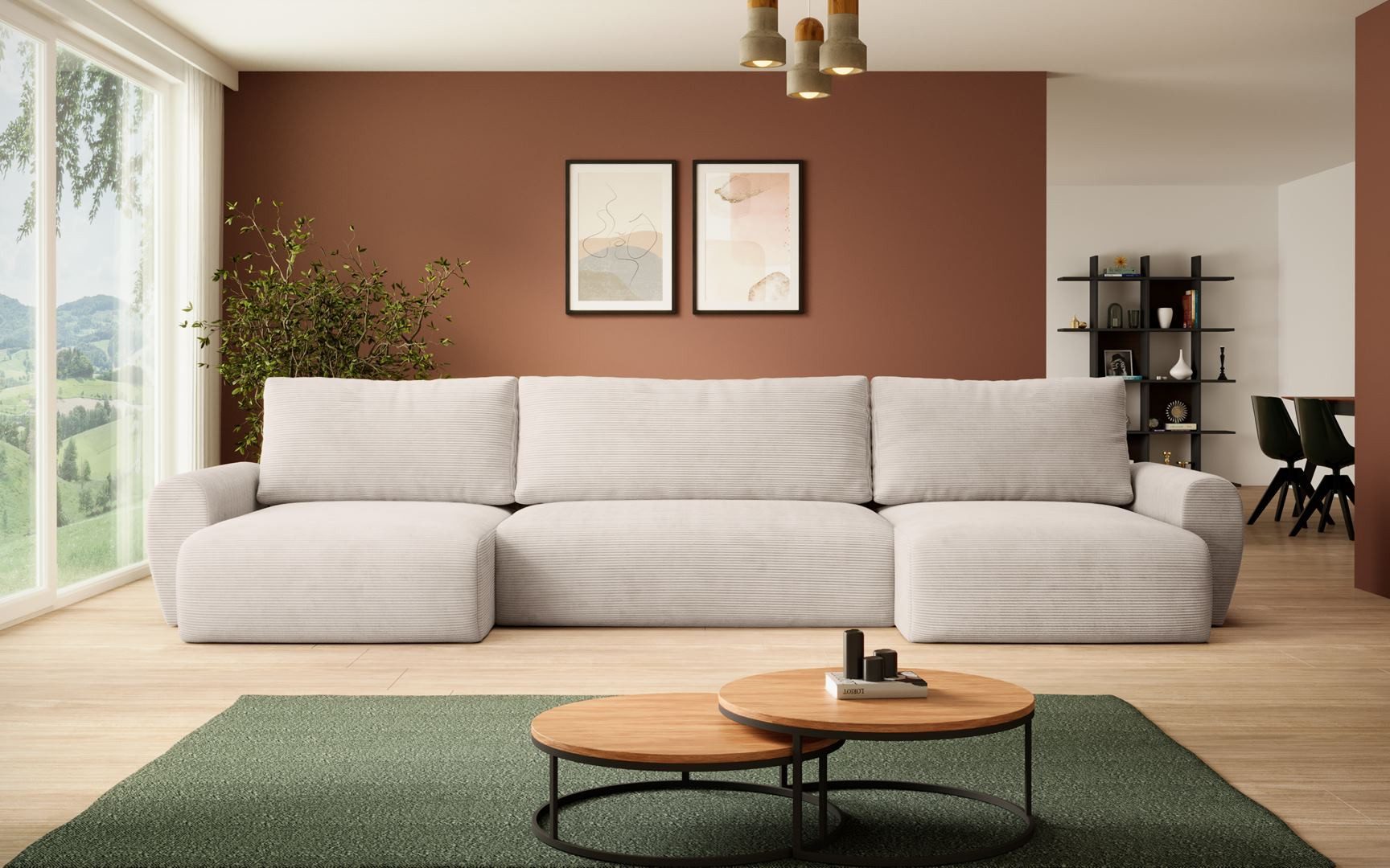 Beautysofa Ecksofa POSS U, mit Schlaffunktion, günstig online kaufen