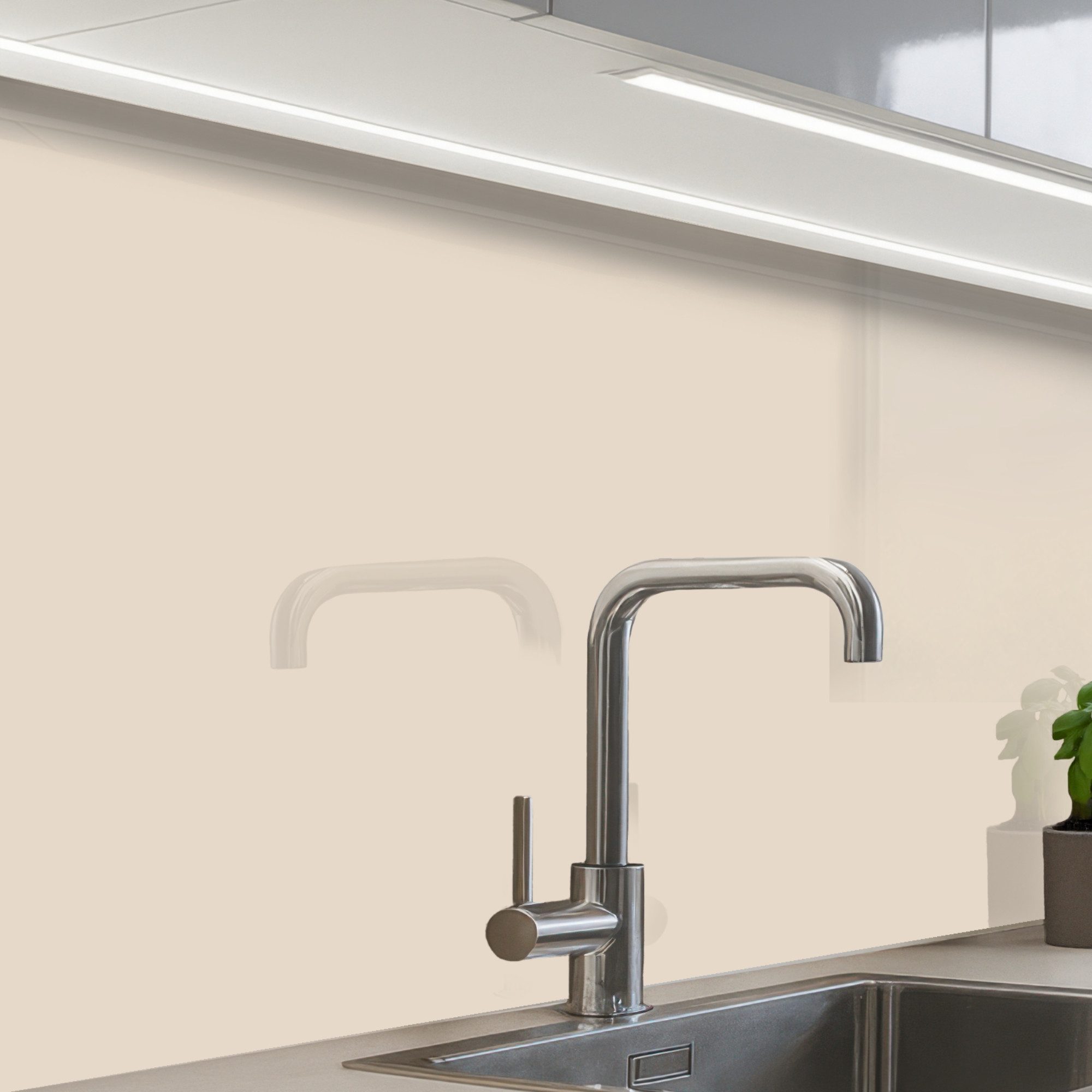 Küchenrückwand selbstklebend Beige - Unifarben