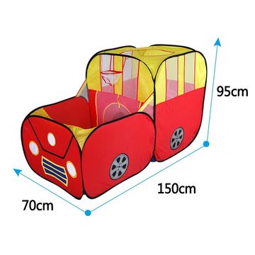 Jioson Spielzelt Spielzelt Kinder,Doppelspleiß-Simulationsfahrzeug+6 Meter Lichterkette Für drinnen und draußen