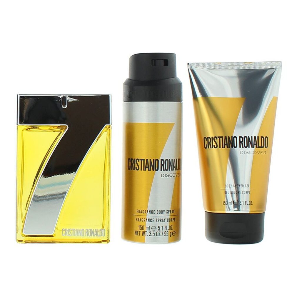 CRISTIANO RONALDO Eau de Toilette CR7 Discover Gift Set 100ml EDT + 150ml Shower Gel + 150ml Body Spray