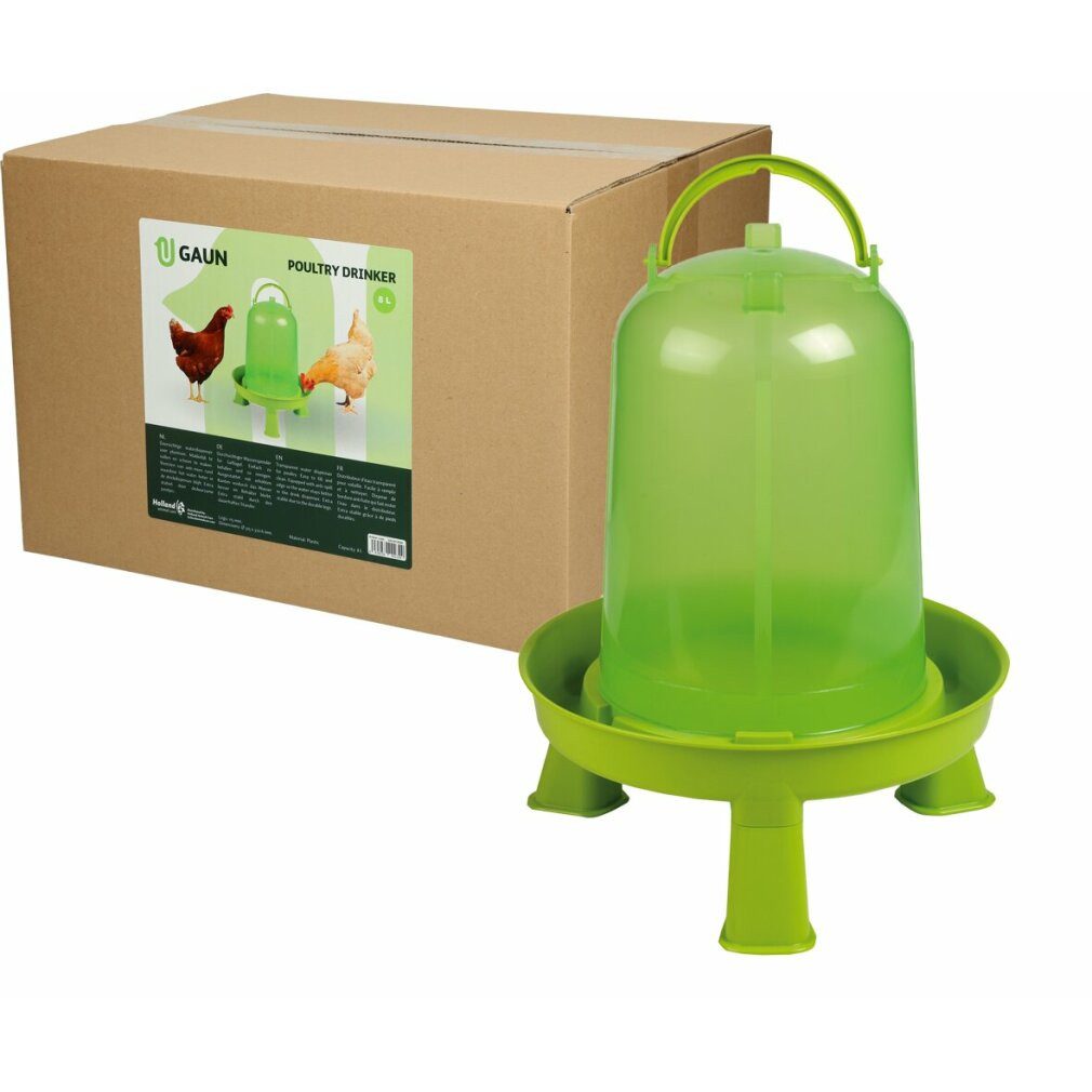 Gaun Vogeltränke Geflügel Stülptränke mit Ständer 8 L, lemongrün