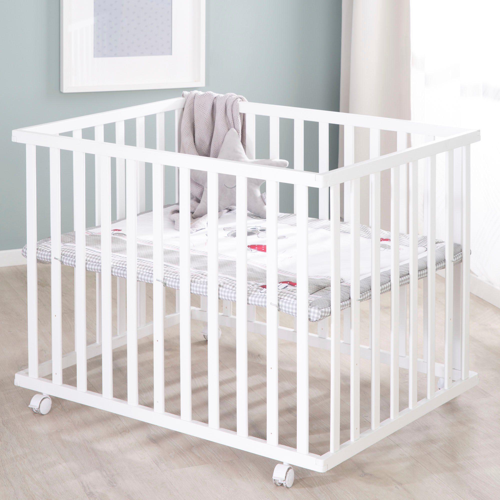 roba® Laufgitter Adam & Eule weiß, günstig online kaufen