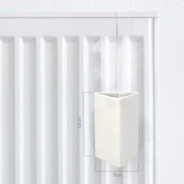 JOEJI’S KITCHEN Luftbefeuchter Heizkörper Luftbefeuchter 4er-Set Heizung mit weißer Keramik