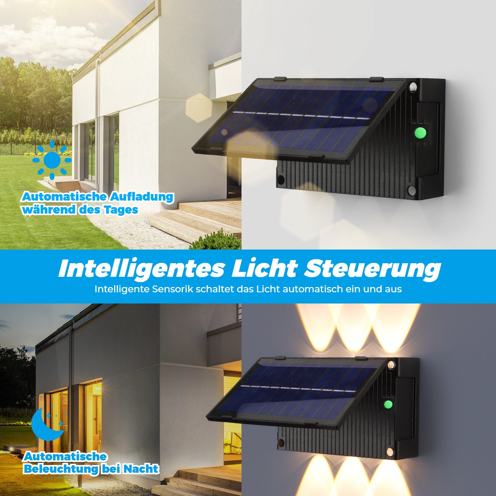 BlingBin Außen-Wandleuchte LED Solarleuchten, Up and günstig online kaufen