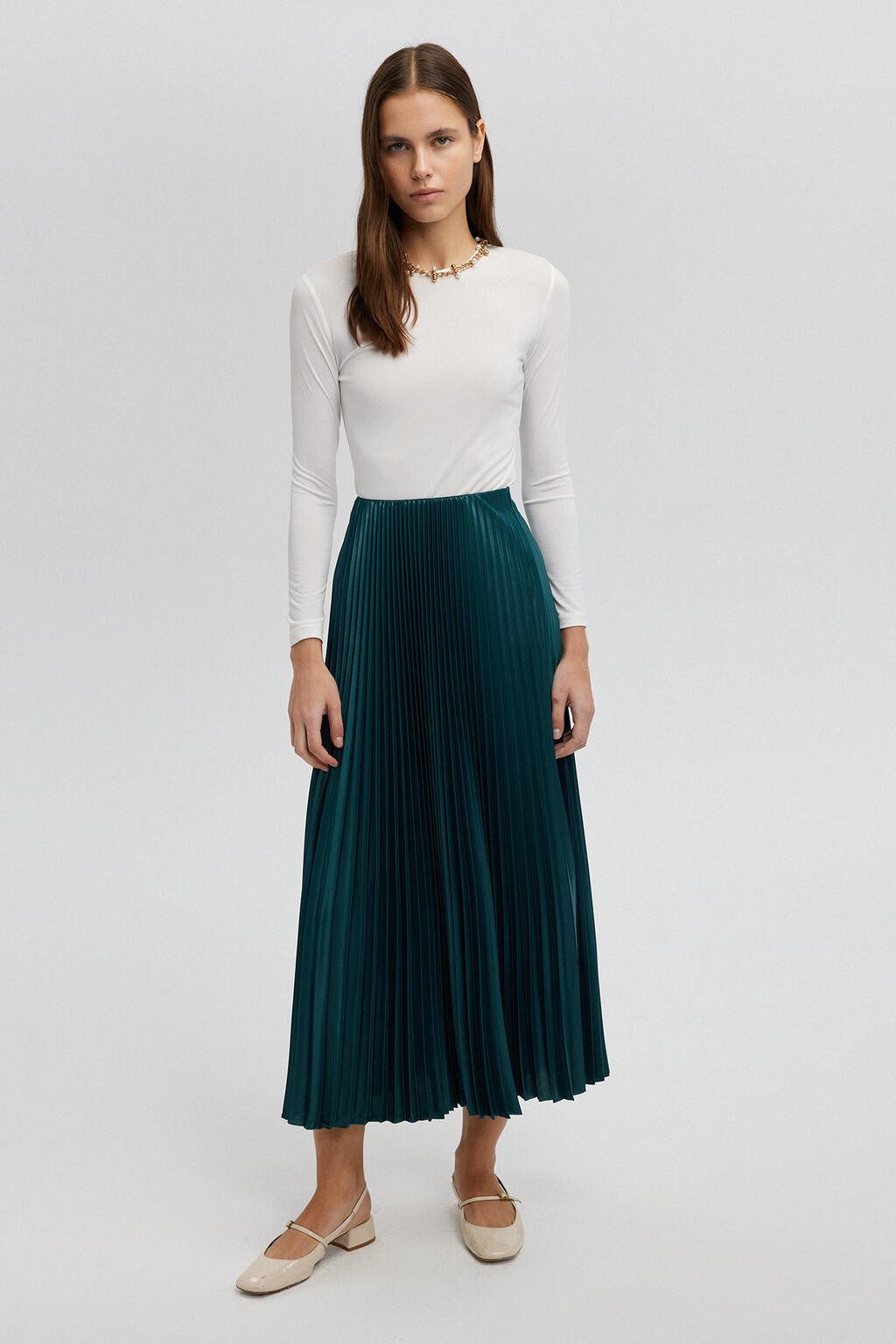 touche prive Faltenrock Elastisch Taille Maxi günstig online kaufen