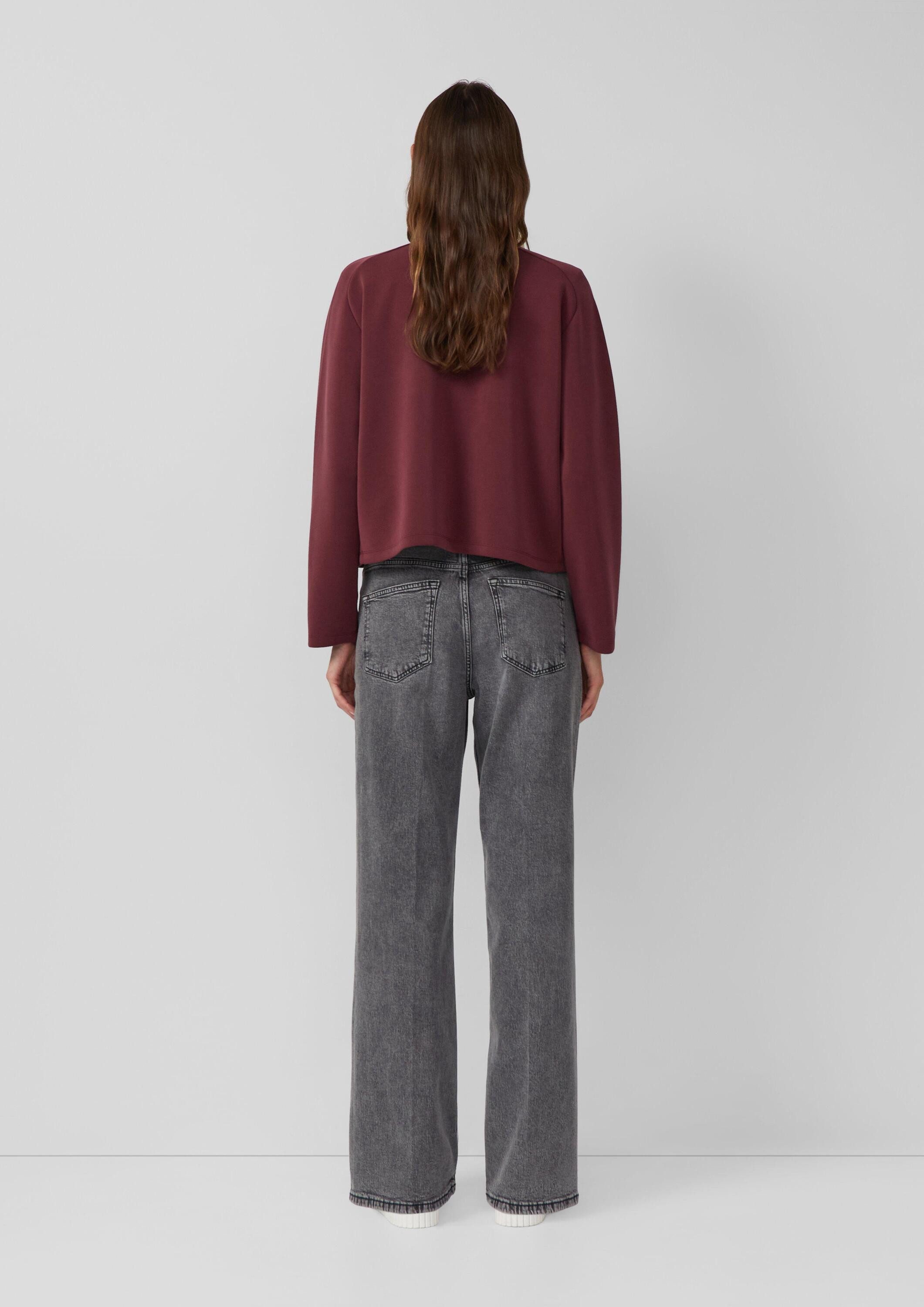 s.Oliver Sweatjacke Sweatshirt Jacke Scuba-Jacke im Relaxed Fit