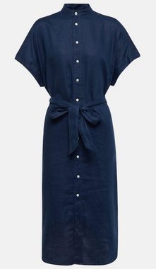 Ralph Lauren Midikleid POLO RALPH LAUREN Belted Linen Midi Shirtdress Dress Hemd Leinen-Kleid