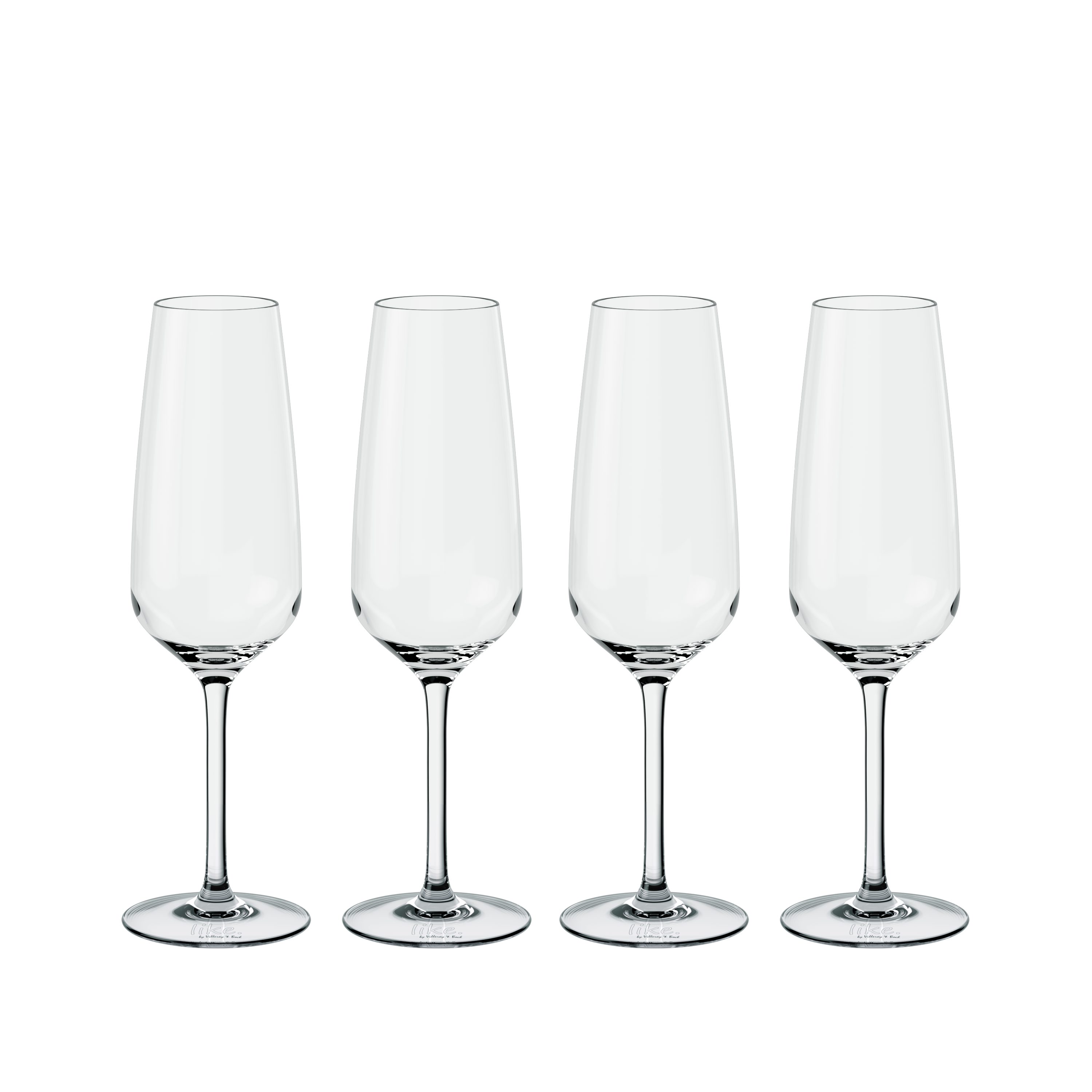 like. by Villeroy & Boch Gläser-Set Essential Sekt-/Champagnerglas, 4-tlg., Kristallglas