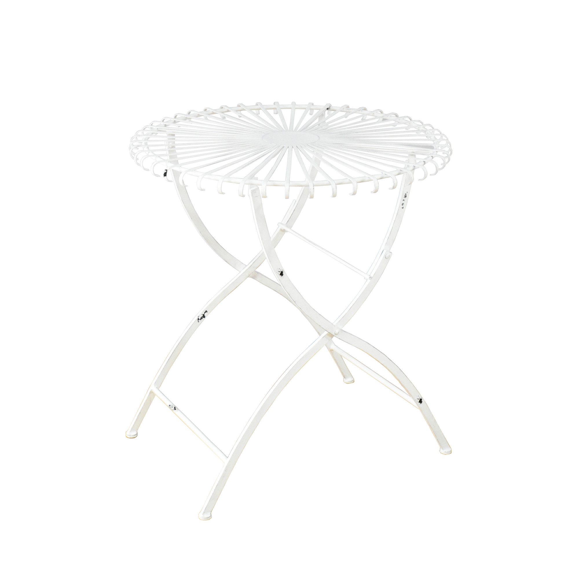 HTI-Living Gartentisch Gartentisch Weiß Romantic Garden günstig online kaufen