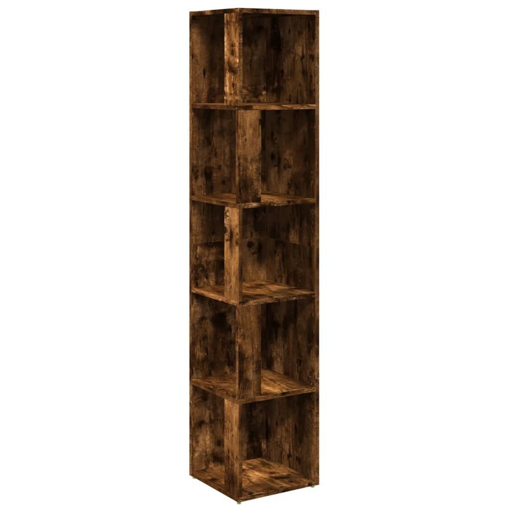 vidaXL Eckregal Eckregal Räuchereiche 33x33x164,5 cm Holzwerkstoff, 1-tlg.