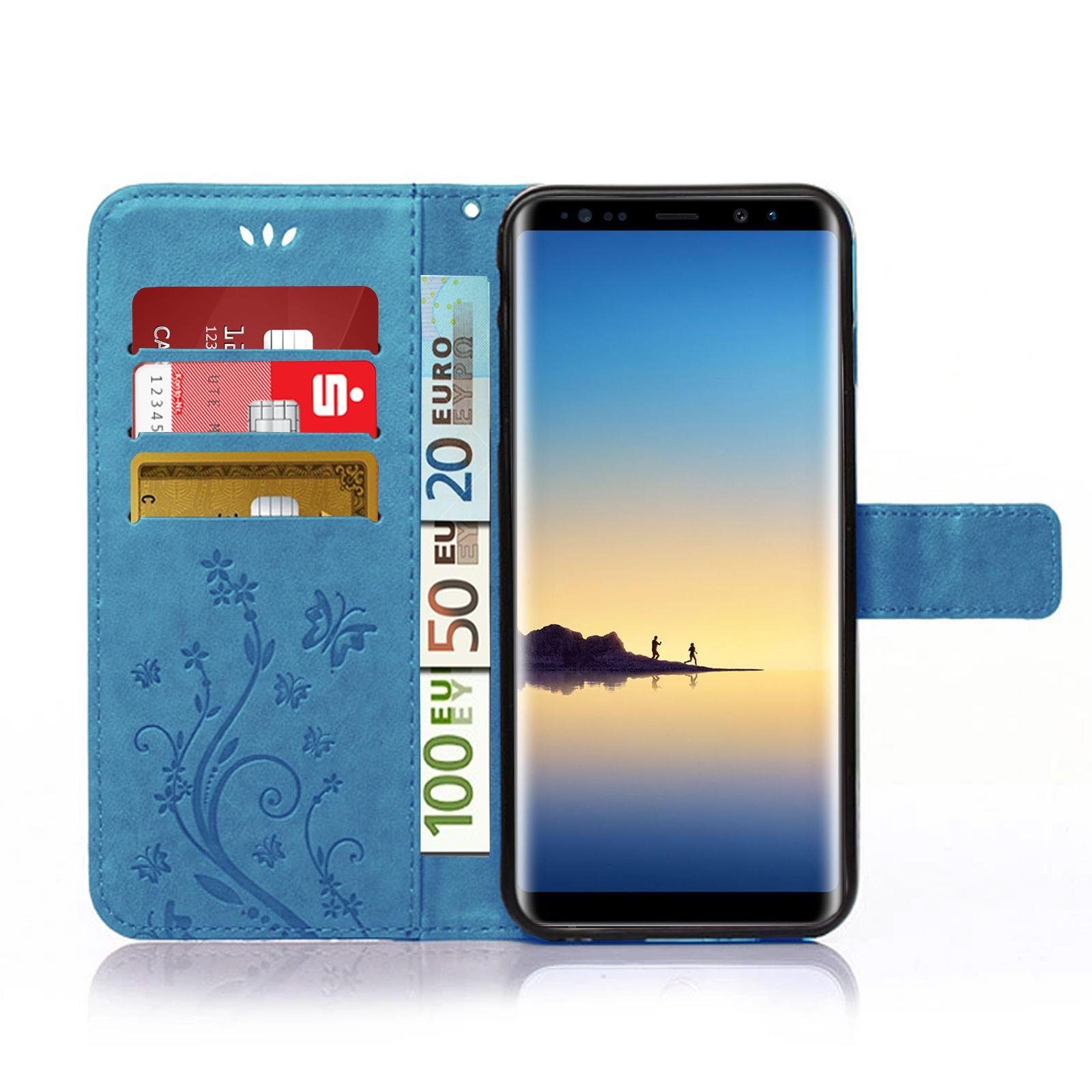 Numerva Handyhülle Bookstyle Flower Handytasche Schutzhülle für Samsung Galaxy S10, Klapphülle Flip Cover mit Blumenmuster