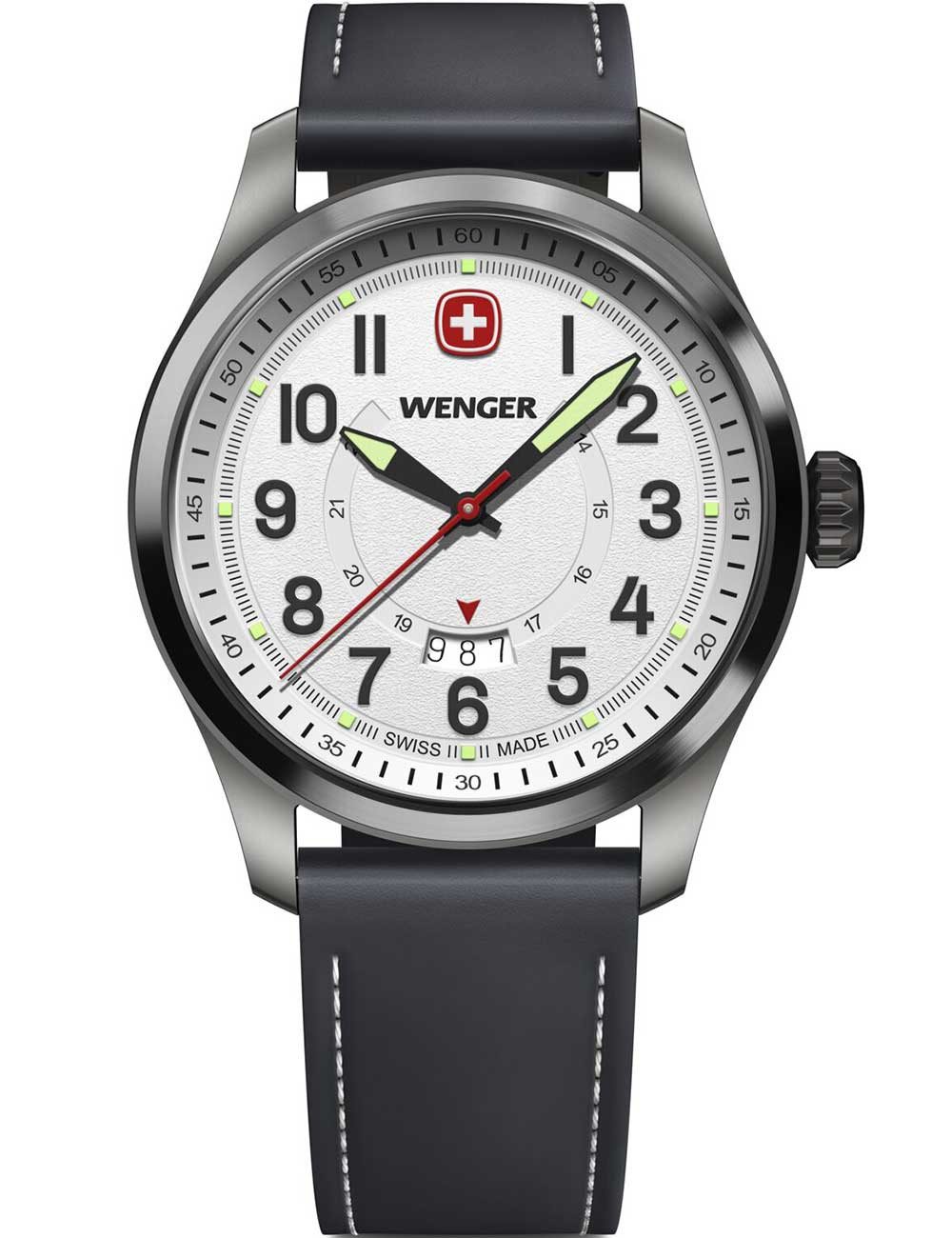 Wenger Quarzuhr Wenger 01.0541.126 Herrenuhr Terragraph 43mm 10ATM Wenger 01.0541.126 Herrenuhr Terragraph 43mm 10ATM