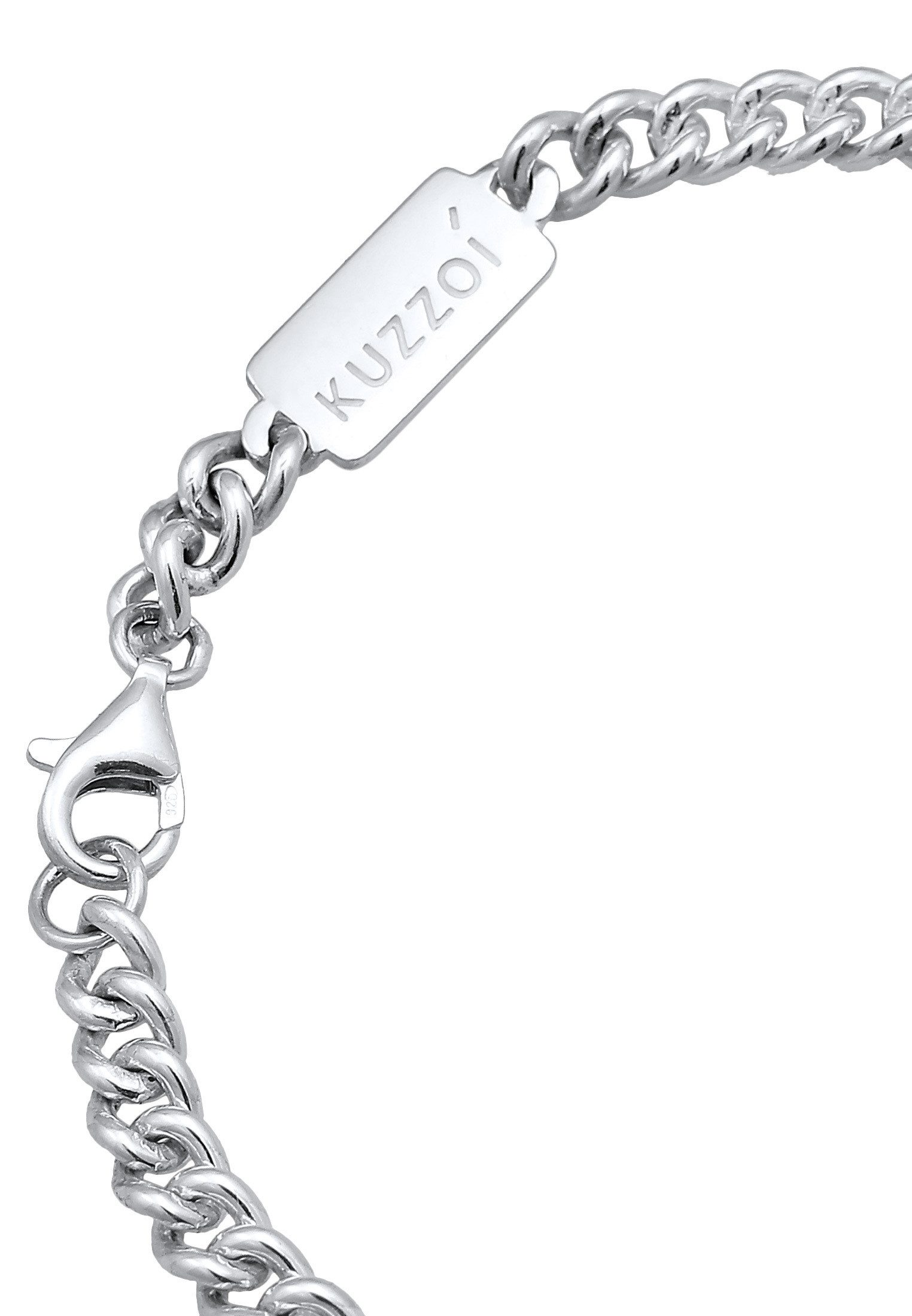 Kuzzoi Silberarmband Herren Rundpanzer Massiv 925 Silber