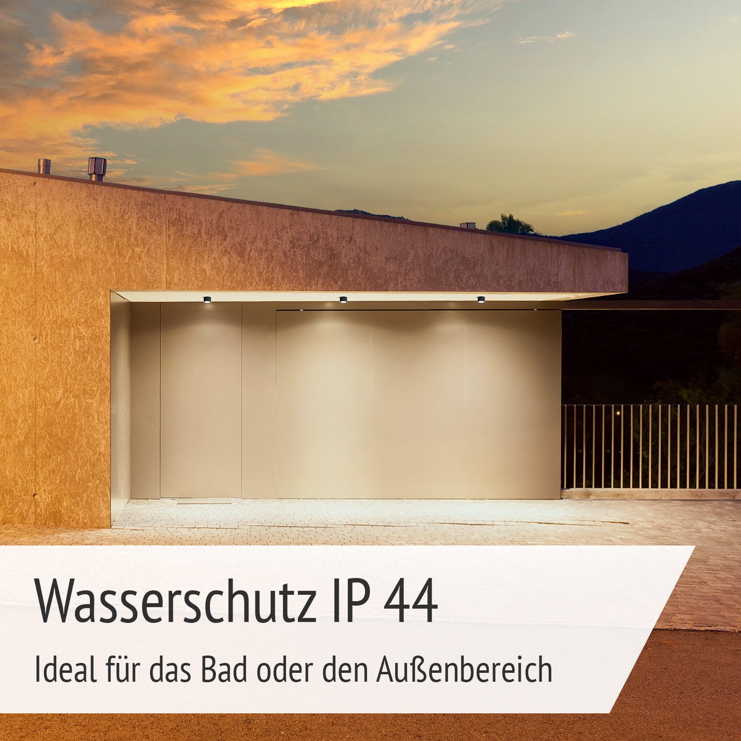 linovum LED Außen-Deckenleuchte Aufbauleuchte SMOL-W schwarz für LED Modul IP44 Deckenlampe Spot – Bild 4 von 5