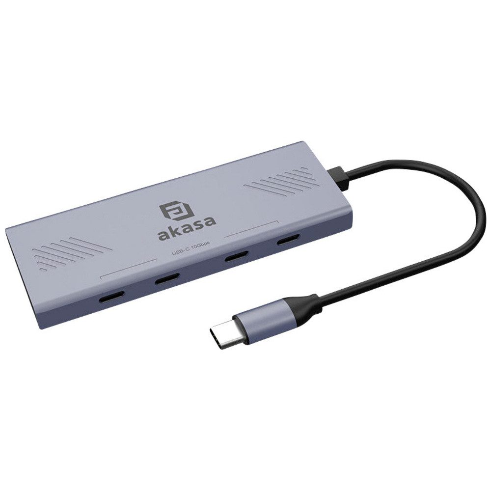 USB-Verteiler Akasa 4 Port USB-C® (USB 3.2 Gen 2) Multiport Hub mit USB-C® Stecker A