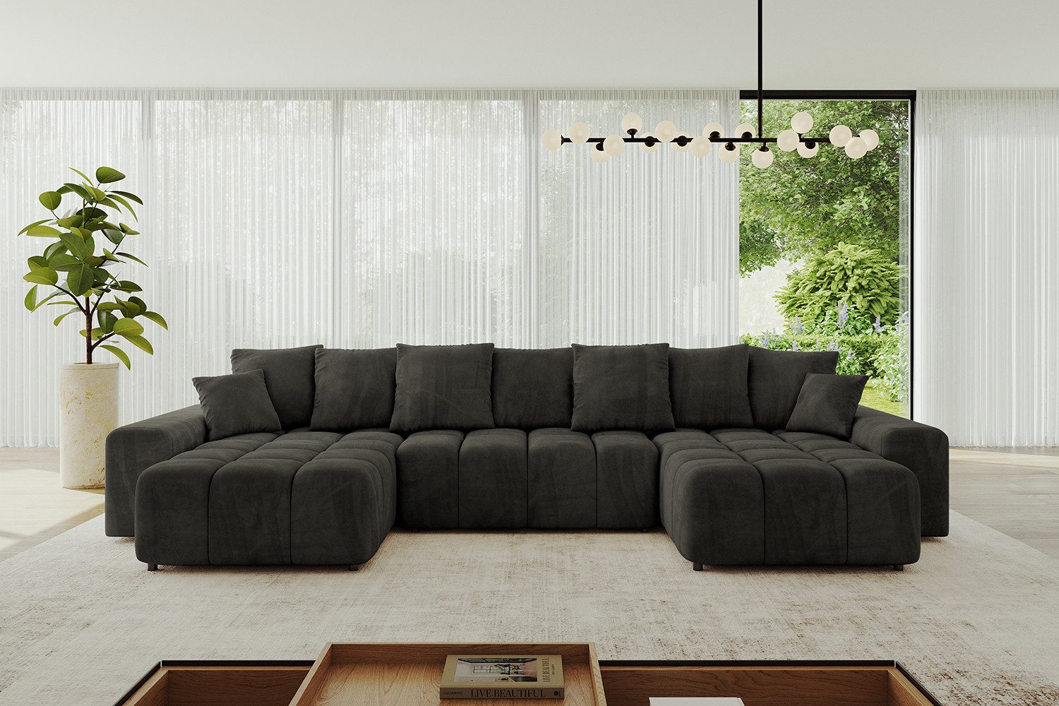 ALTDECOR Wohnlandschaft ENIL-U, Couch mit Schlaffunktion, Wohnzimmer - Ecks günstig online kaufen