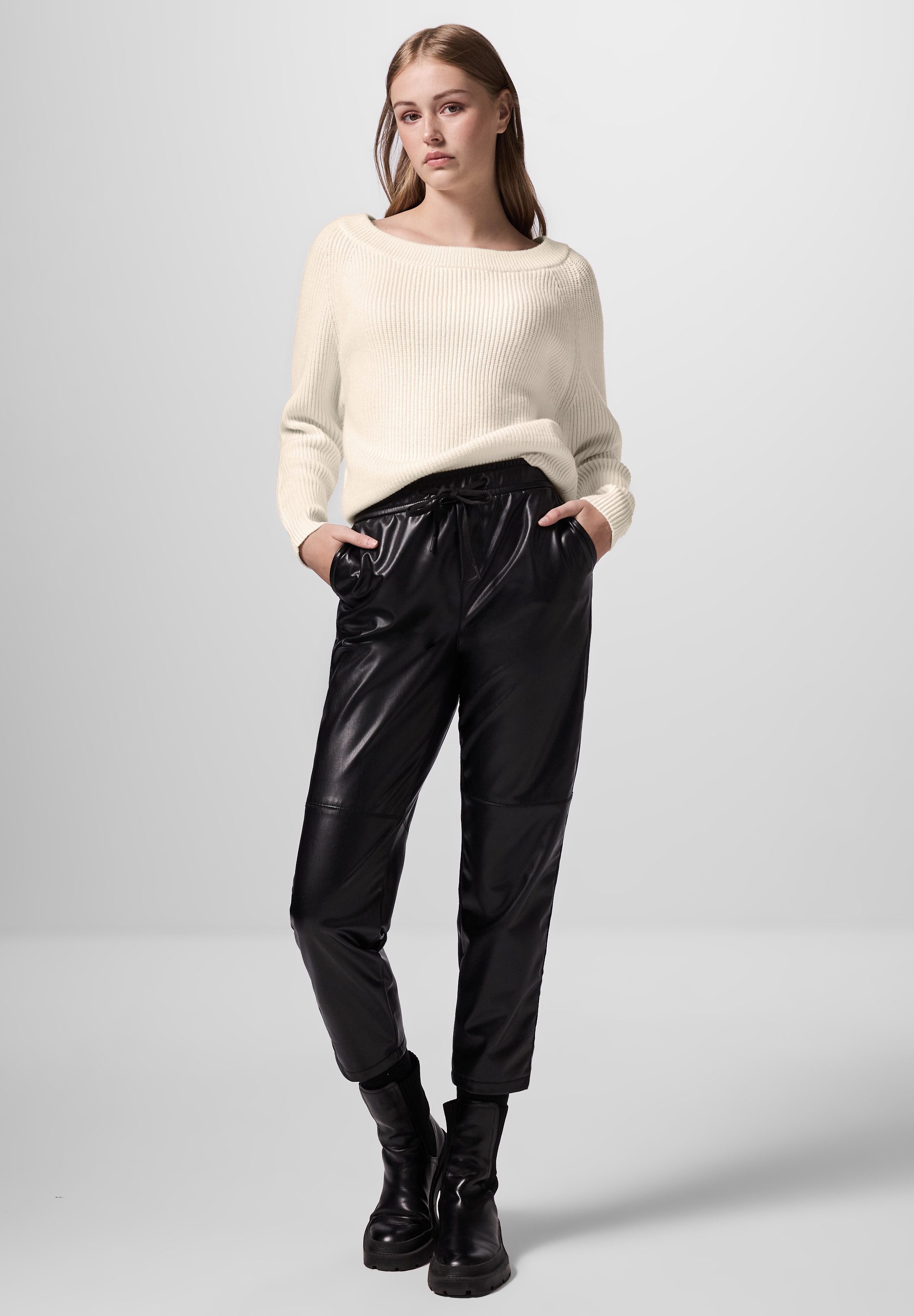 STREET ONE STUDIO Strickpullover mit U-Boot-Ausschnitt