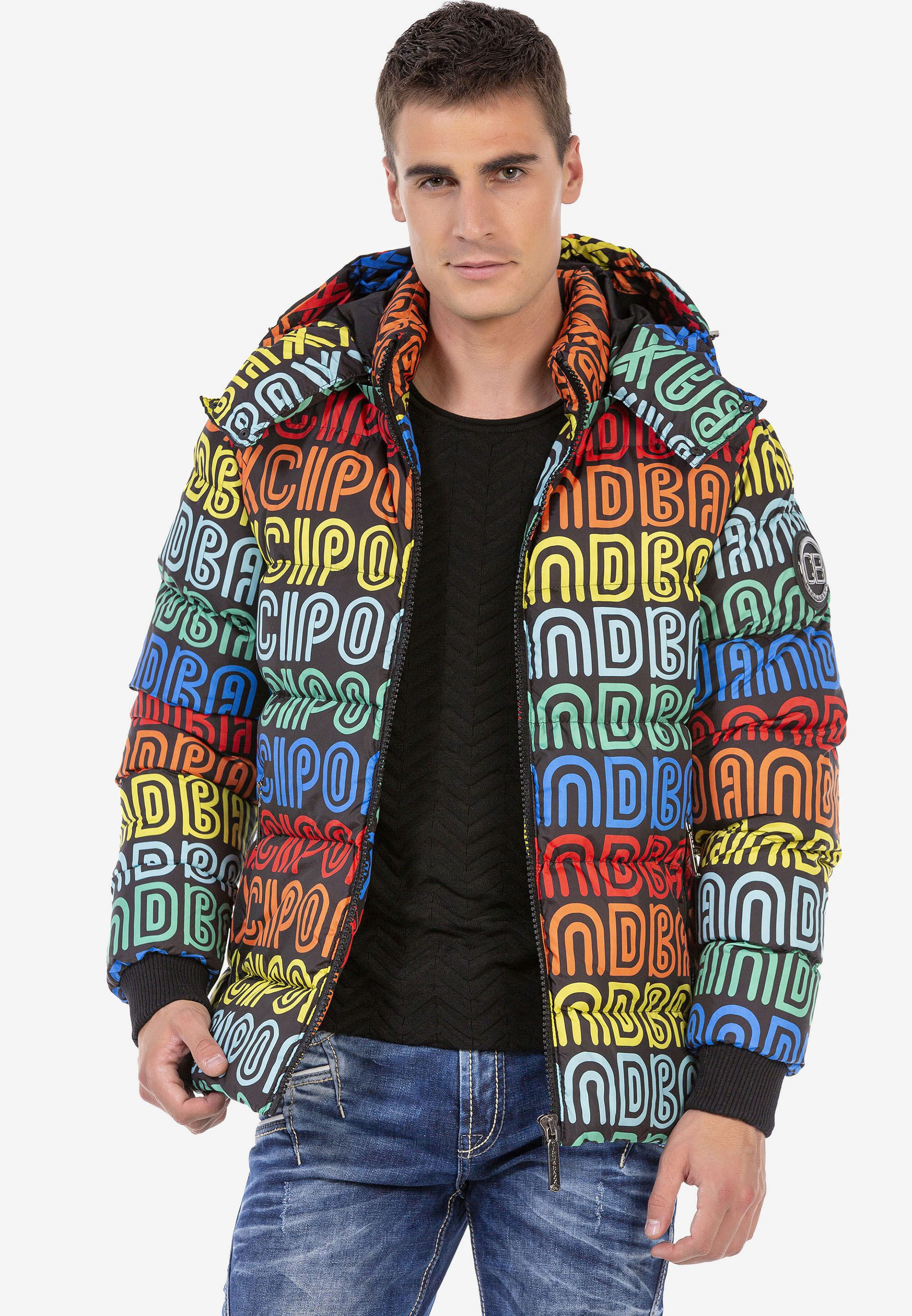 Cipo & Baxx Winterjacke Winterjacke mit sylischem Schriftzug günstig online kaufen