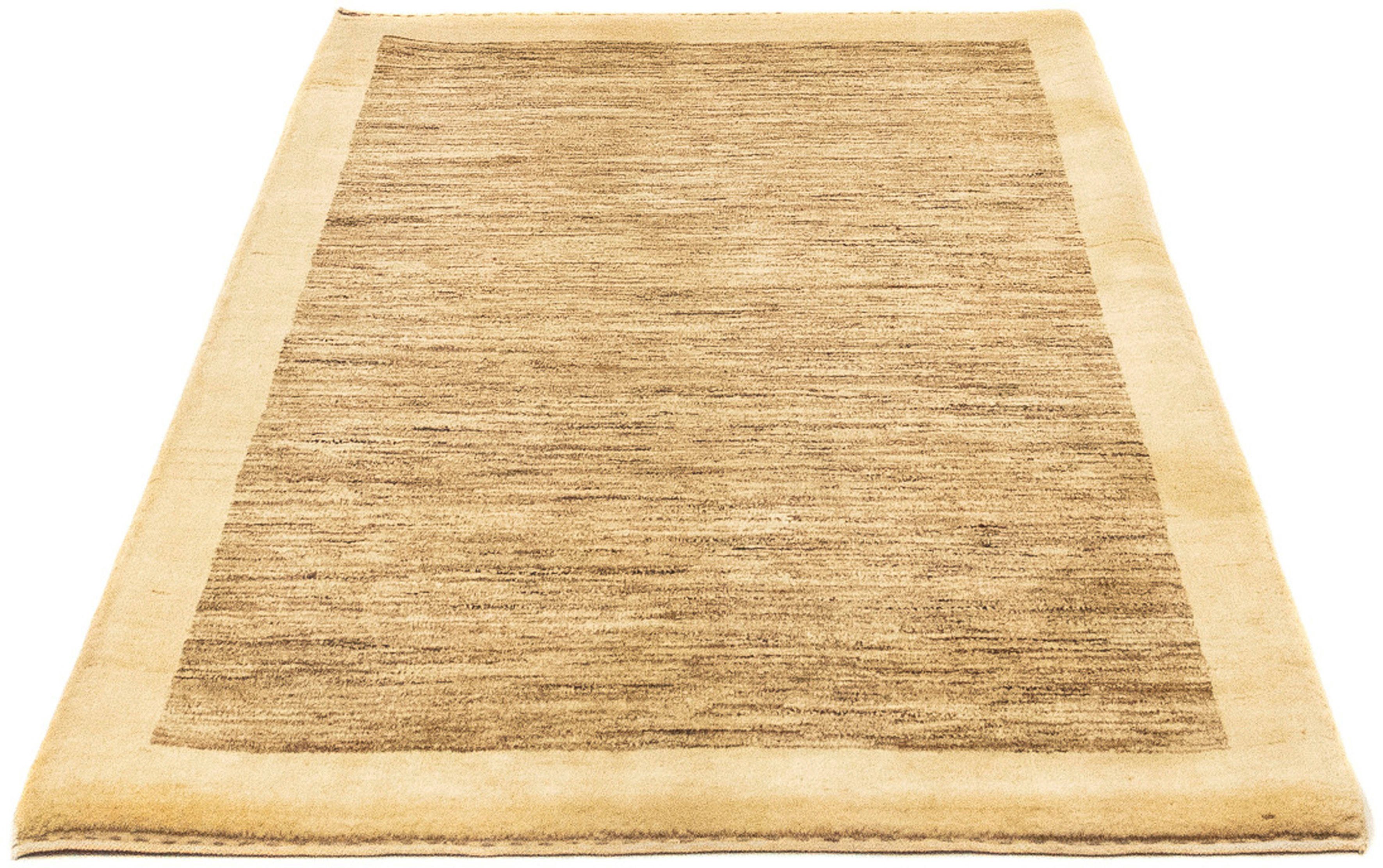 Wollteppich Gabbeh - Indus - 169 x 99 cm - hellbraun, morgenland, rechteckig, Höhe: 18 mm, Wohnzimmer, Handgeknüpft, Einzelstück mit Zertifikat | Kurzflor-Teppiche