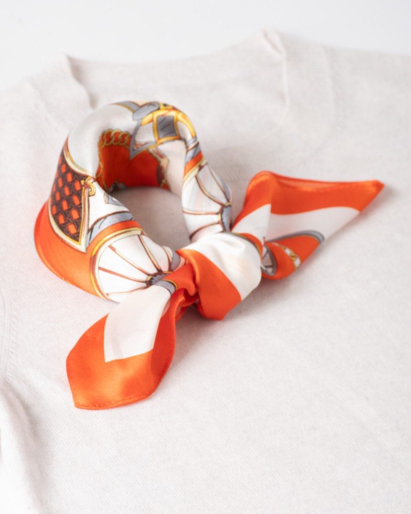 MayTree Seidentuch quadratisch Märchenkutsche 53x53 orange, (Stück), 100% S günstig online kaufen