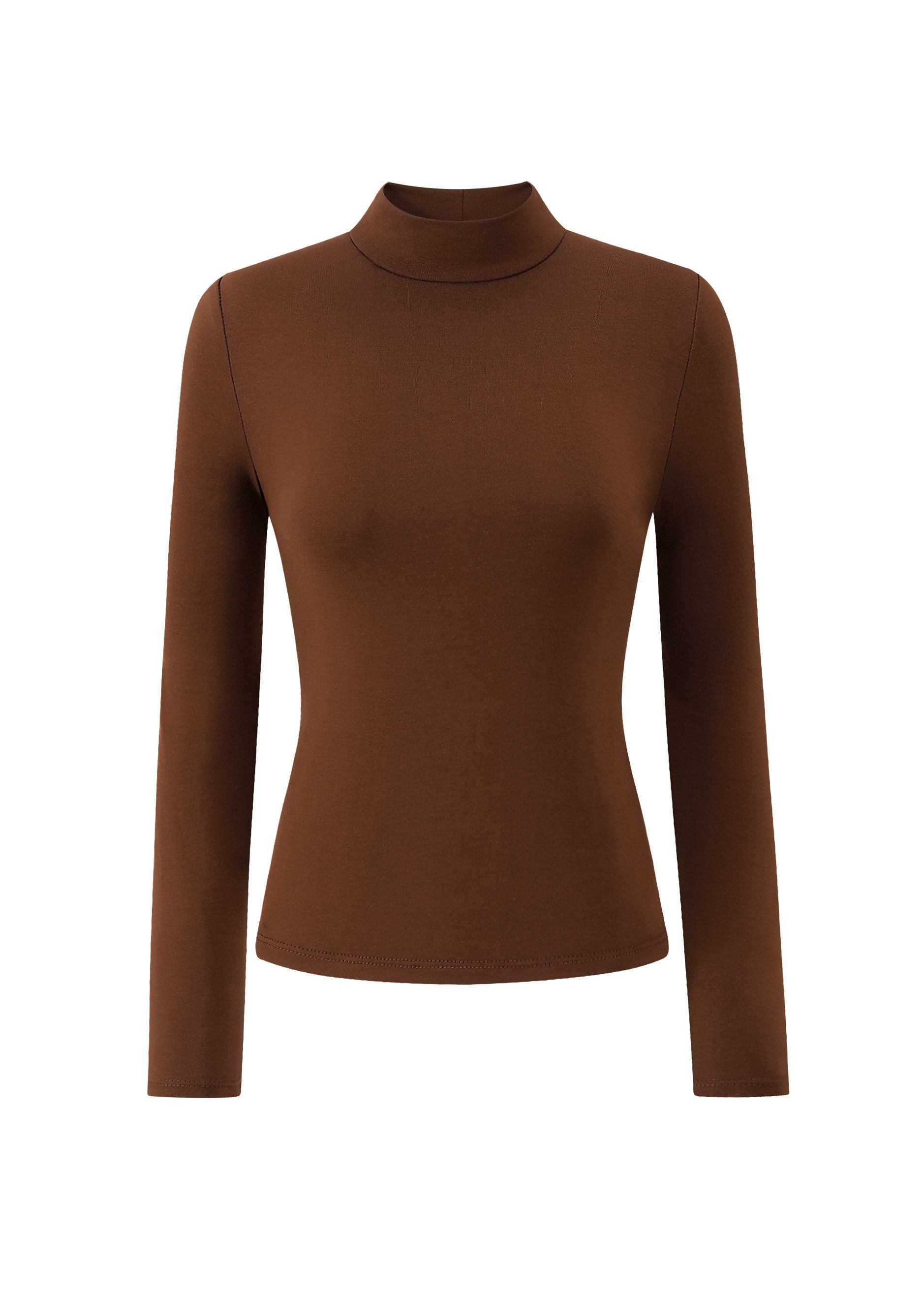 SASSYCLASSY Langarmshirt Langarmshirt Damen mit Rollkragen Elegant Figurbet günstig online kaufen