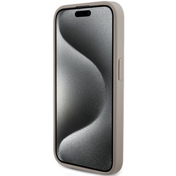 Guess Smartphone-Hülle Guess 4G Triangle Metal Logo für Apple iPhone 15 Pro Max Schutz Hülle