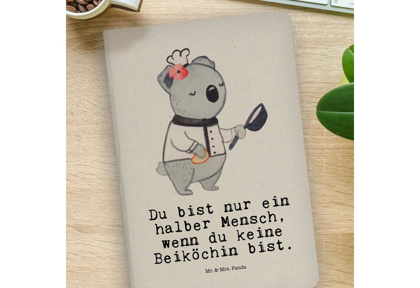 Thumbnail - Mr. & Mrs. Panda Notizbuch Beiköchin Herz - Transparent - Geschenk, Abendessen, Notizbuch A4 Kar Mr. & Mrs. Panda, Bezau...