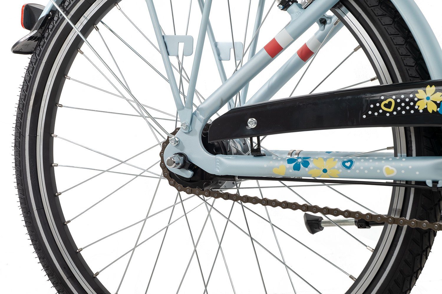 Almrausch Kinderfahrrad Zucker 7 24 Wave, 7 Gang Shimano Nexus 7 Rücktritt Schaltwerk, Nabenschaltung Rücktritt, Jugendfahrrad 24 Zoll blau