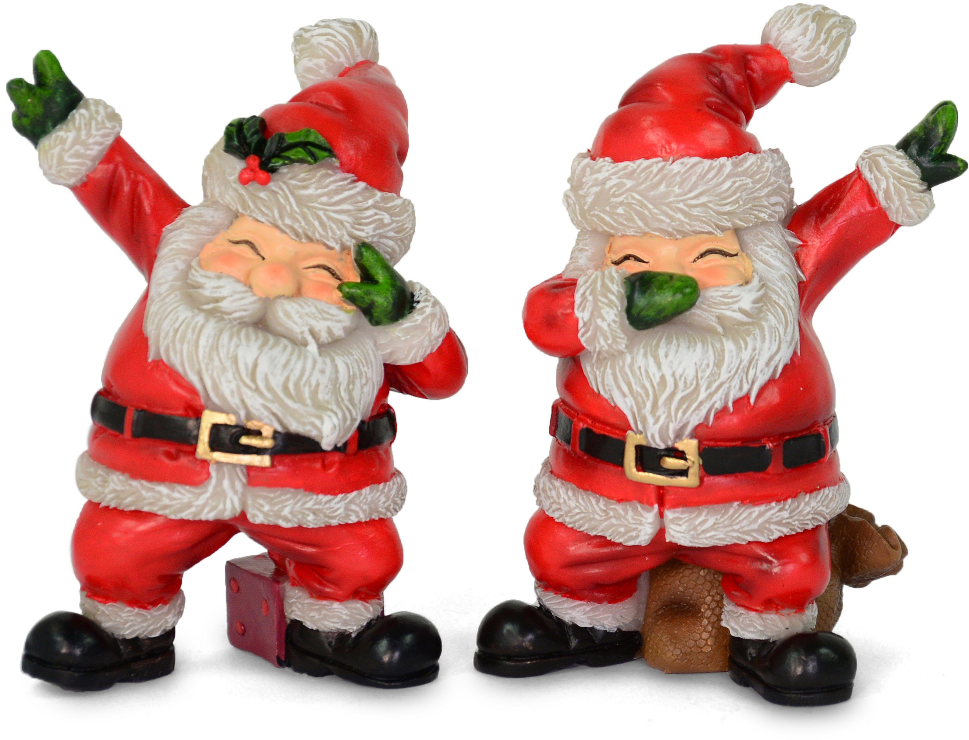 RIFFELMACHER & WEINBERGER Weihnachtsmann Justin, Weihnachtsdeko (Set, 2 St), aus Polyresin | Weihnachtsmänner