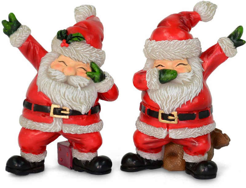 RIFFELMACHER & WEINBERGER Weihnachtsmann Justin, Weihnachtsdeko (Set, 2 St), aus Polyresin