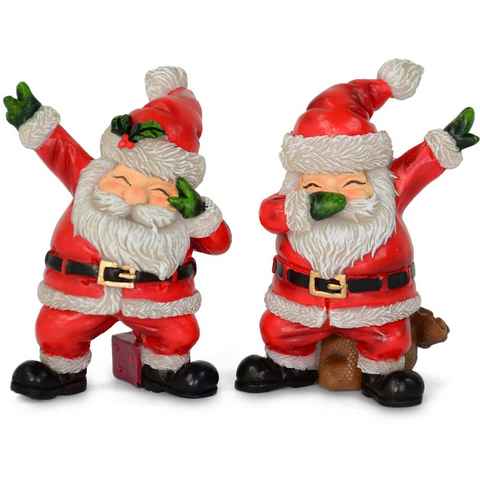 RIFFELMACHER & WEINBERGER Weihnachtsmann Justin, Weihnachtsdeko (Set, 2 St), aus Polyresin