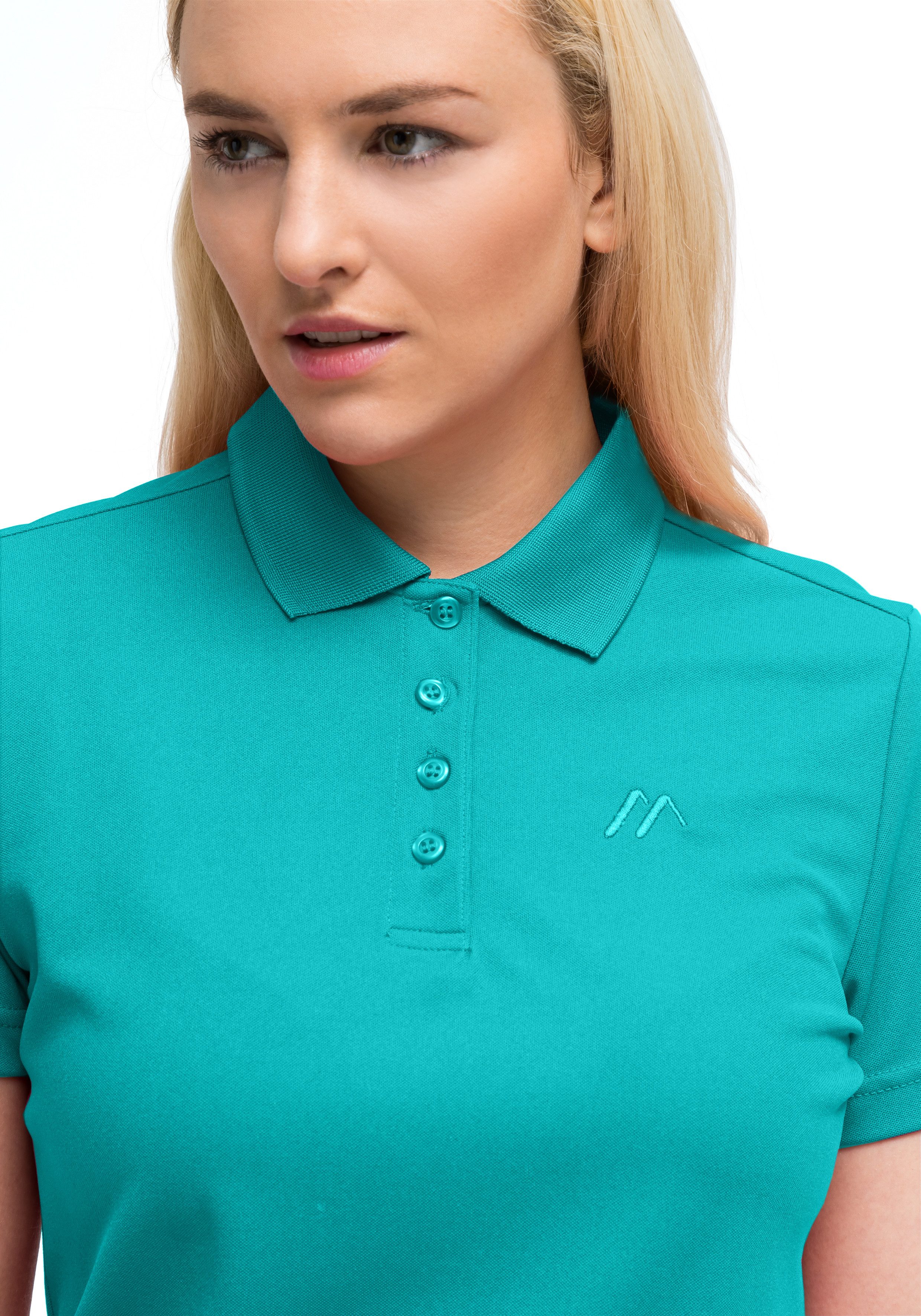 Maier Sports Poloshirt Ulrike Damen Polo kurzarm, leichtes Shirt, Funktionsshirt mit Kragen, Reg Fit
