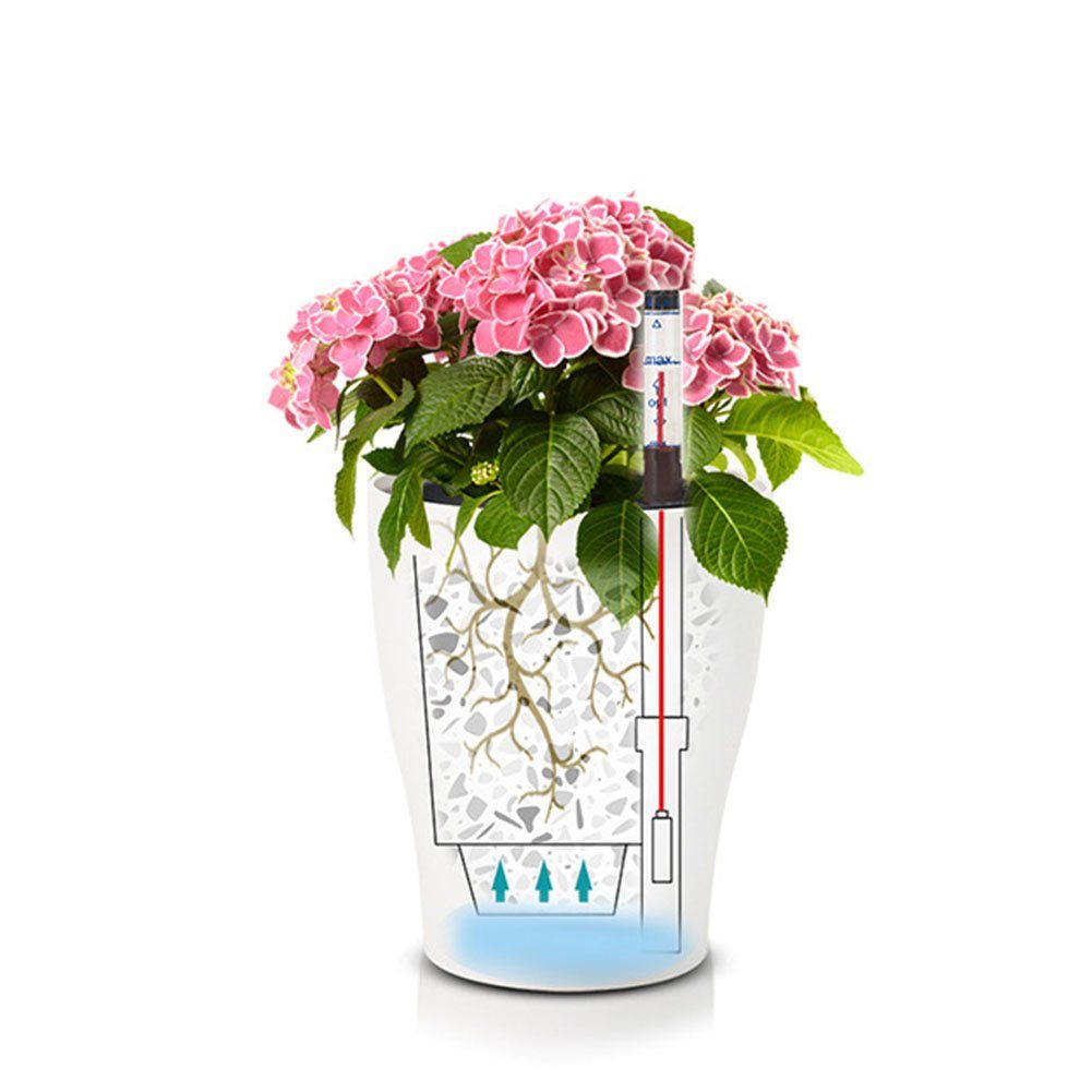 Weiß Blumentopf Innen- Außenbereich und Wasseranzeiger für Blumentopf mit Atäsi