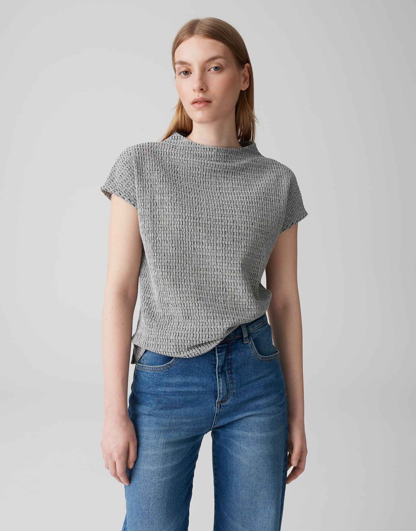 OPUS Kurzarmshirt SOROTE mit feiner Struktur günstig online kaufen